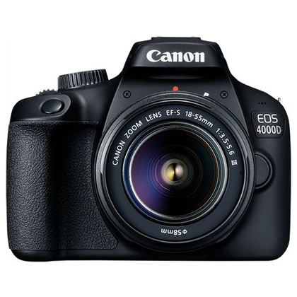 Canon EOS 4000D 18M + 18-55mm EF III Lens + 75-300mm EF III Lens Grade B Preowned