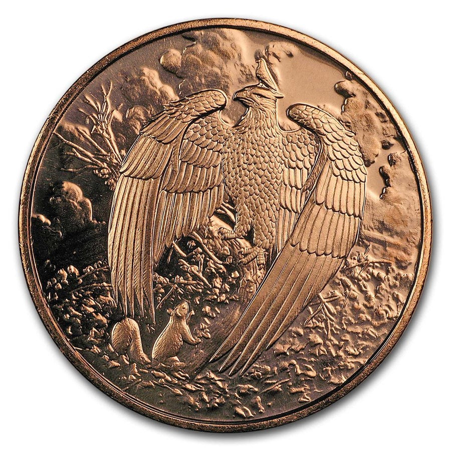 1oz Copper Round Nordic Creatures: The Great Eagle