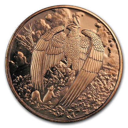 1oz Copper Round Nordic Creatures: The Great Eagle
