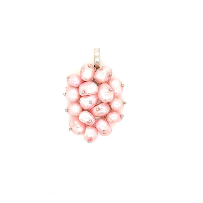 Silver & Pink Pearls Pendant