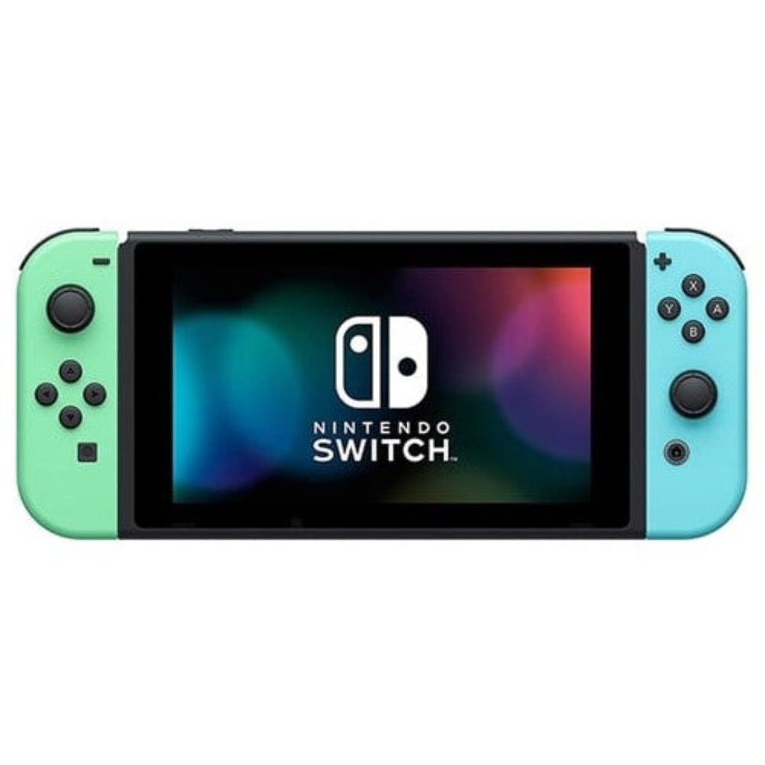 Switch Console Gen 2 32GB Animal Crossing Pastel/White Joy-Con No Game Discounted Preowned