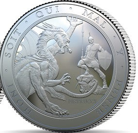 Silver Quintuple Sovereign - Let the Battle Commence - 40.2g Fine Silver