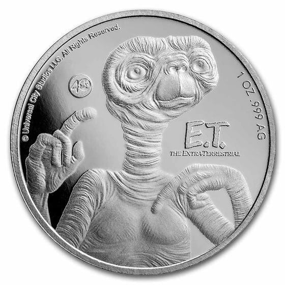 2022 Niue $2 E.T. 40th Anniversary 1oz Fine Silver