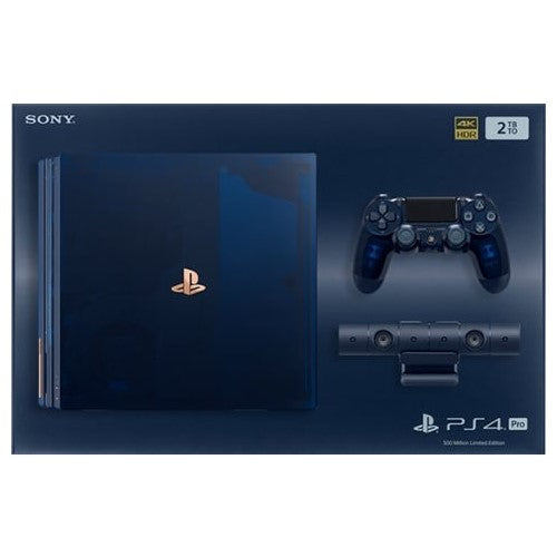 Sony Playstation 4 Pro Console 2TB 500 Million Blue Limited Edition Plus Blue PS Camera Unboxed Preowned