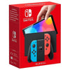 Nintendo Switch OLED with Neon Blue And Red Joy-Cons Boxed Preowned