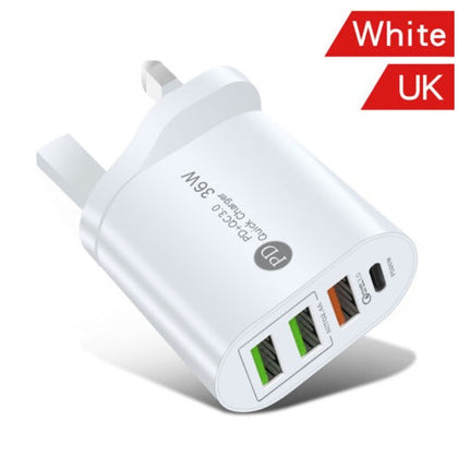 3rd Party USB & Type C 36W Connection UK plug