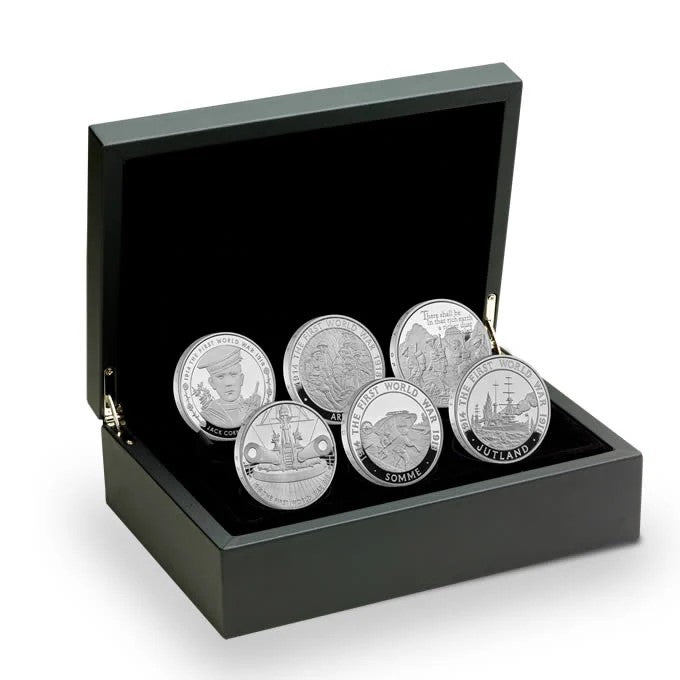 First World War 2016 UK £5 Silver Proof Six-Coin Set Preowned