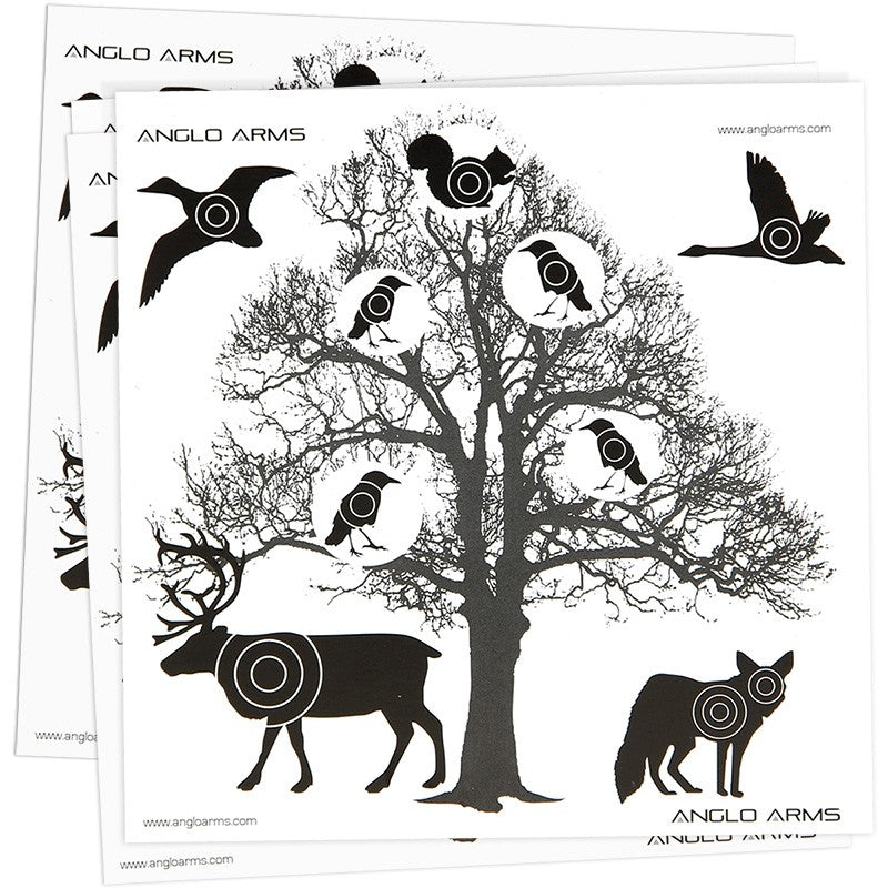PACK OF 50 ANGLO ARMS PAPER TARGETS - TREE VERSION