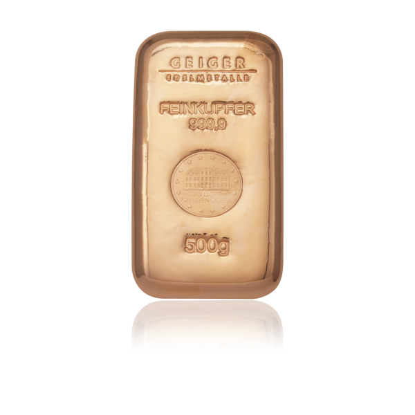 Geiger Edelmetalle 500g 999.9 Copper Bar