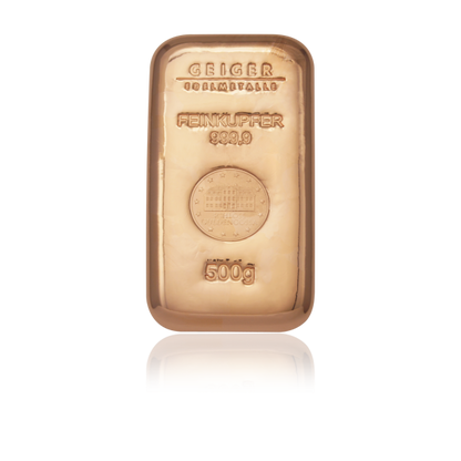 Geiger Edelmetalle 500g 999.9 Copper Bar