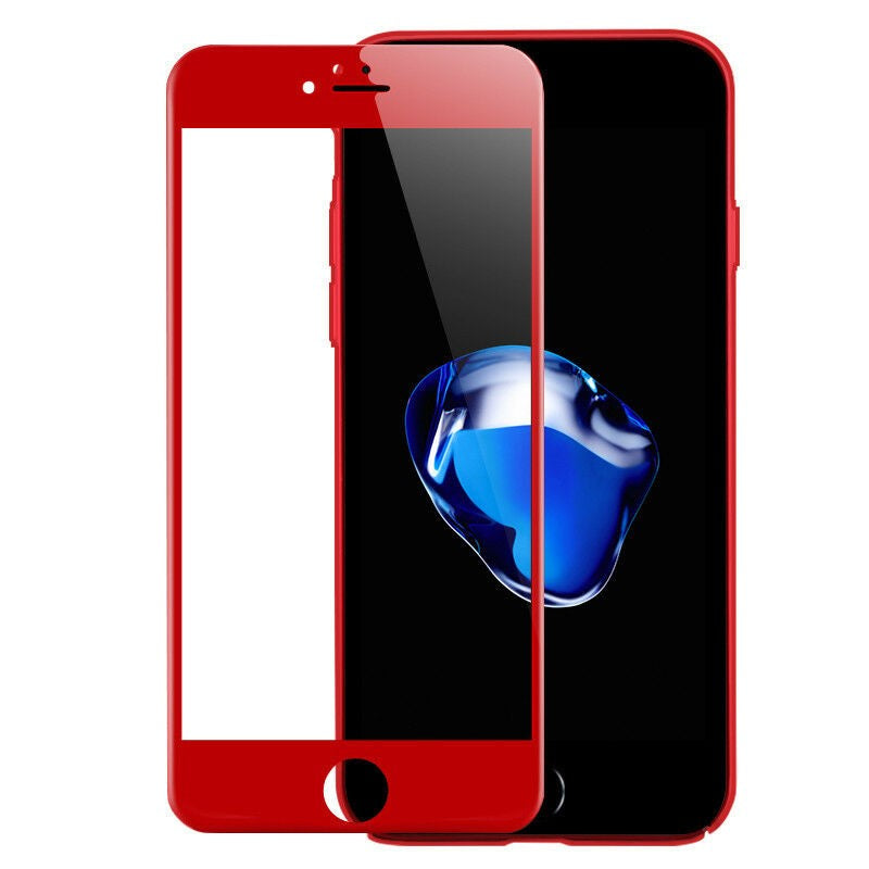 TEMPERED GLASS - IPHONE 7 (RED)