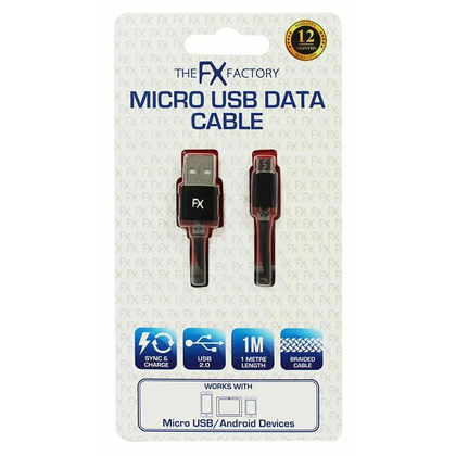 Micro USB Data Cable - 1 Metre Braided